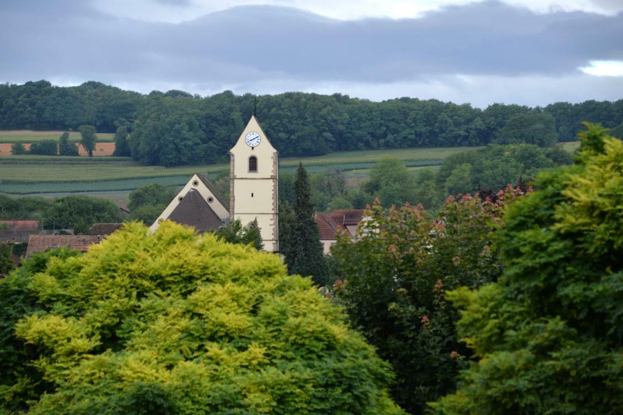 Gite Aux Deux Clochers Zimmersheim Exteriör bild