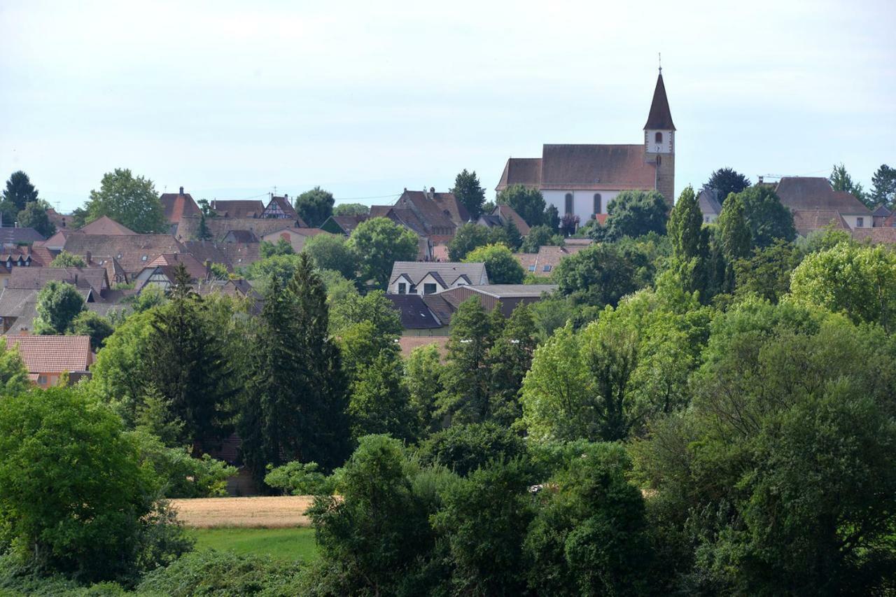 Gite Aux Deux Clochers Zimmersheim Exteriör bild